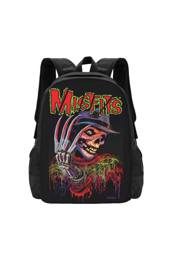 Misfits Backpack Fashion Travel Backpack Laptop Backpack Simple And Large Capacity Backpack 16.5 Inch