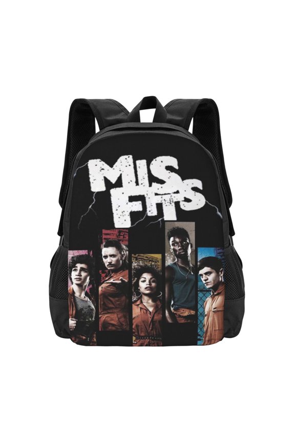 Misfits Backpack Fashion Travel Backpack Laptop Backpack Simple And Large Capacity Backpack 16.5 Inch