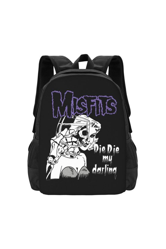 Misfits Backpack Fashion Travel Backpack Laptop Backpack Simple And Large Capacity Backpack 16.5 Inch