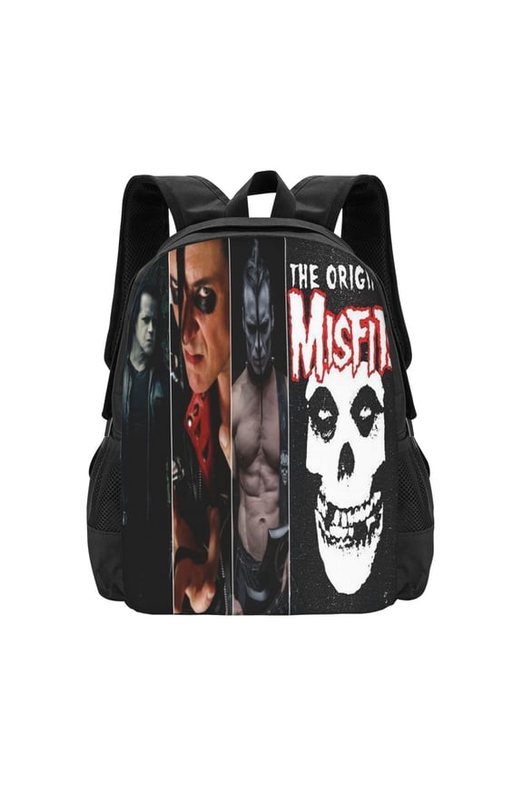 Misfits Backpack Fashion Travel Backpack Laptop Backpack Simple And Large Capacity Backpack 16.5 Inch