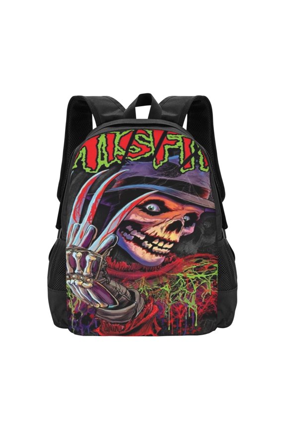 Misfits Backpack Fashion Travel Backpack Laptop Backpack Simple And Large Capacity Backpack 16.5 Inch