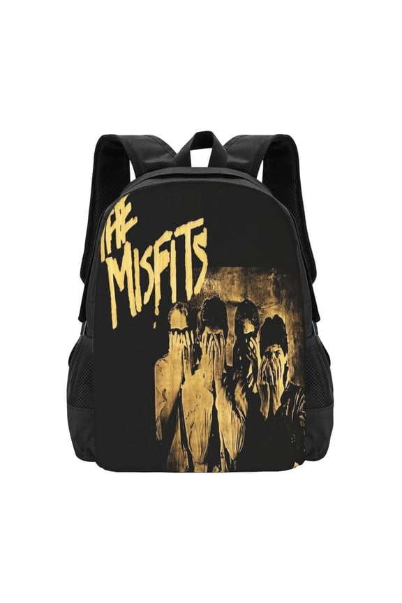 Misfits Backpack Fashion Travel Backpack Laptop Backpack Simple And Large Capacity Backpack 16.5 Inch