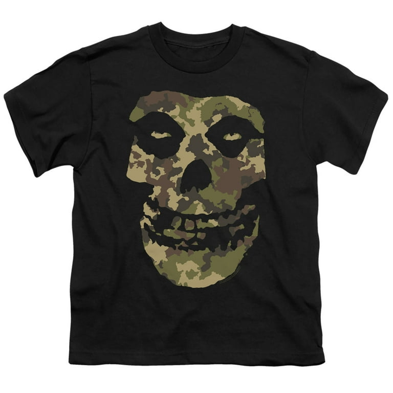 Misfits Camo Skull S/S Youth 18/1 T-Shirt Black - Walmart.com