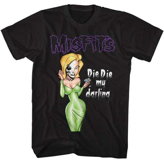 Misfits Die Die My Darling Black Adult T-Shirt 4Xlt
