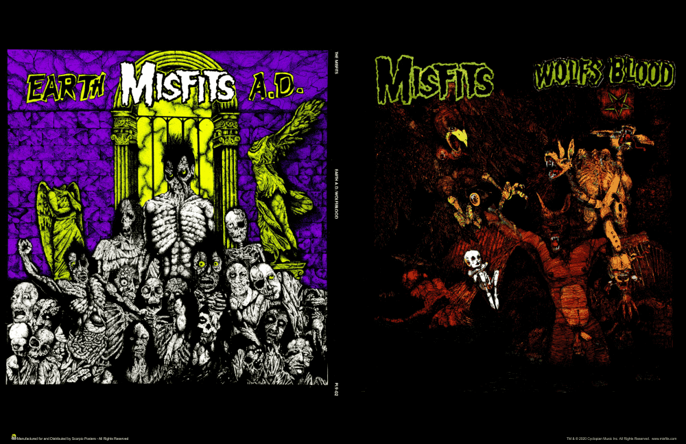 Earth Ad Misfits Eearth A.D./Wolfs Blood Front & Back Album Covers Mini Poster ...