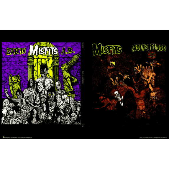 Misfits Eearth A.D./Wolfs Blood Front & Back Album Covers Mini Poster- 17" x 11"