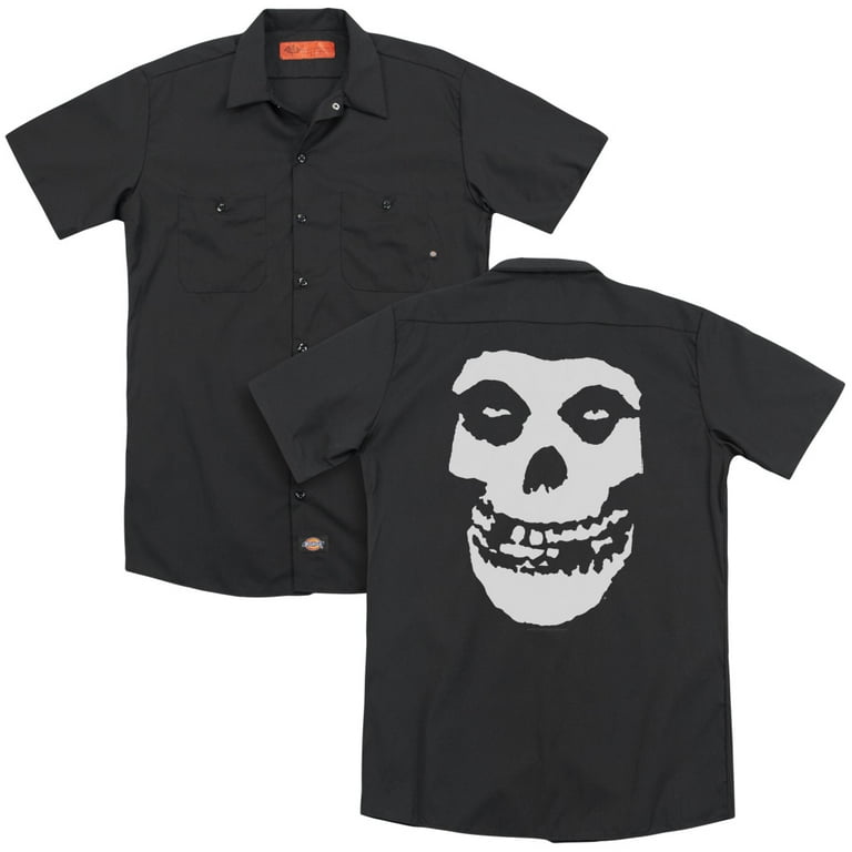 Misfits Fiend Skull (Back Print) Work Shirt Large