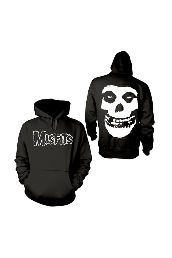Misfits Fiend Skull Pull Over Hoodie Black Small | Officially Licensed Merchandise