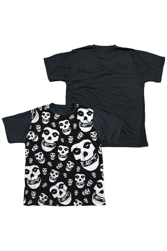 Misfits - Fiends All Over - Youth Short Sleeve Black Back Shirt - Large