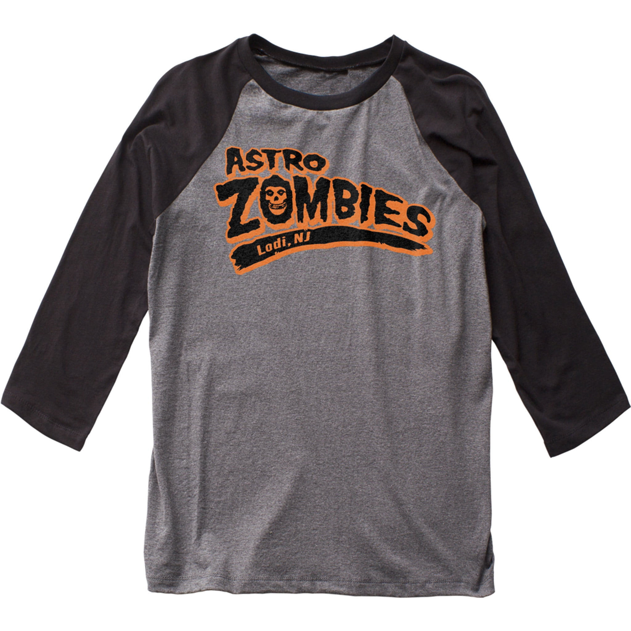 Misfits Men's Astro Zombies Baseball Jersey Medium Heather/Black 