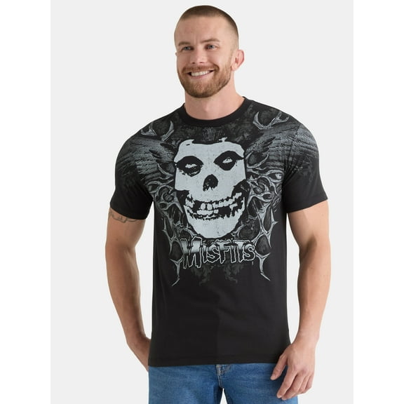 Misfits Men's and Big Men's Graphic Band Tee with Short Sleeves, Sizes XS-3XL
