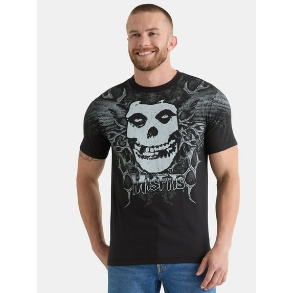Misfits Men's and Big Men's Graphic Band Tee with Short Sleeves, Sizes XS-3XL