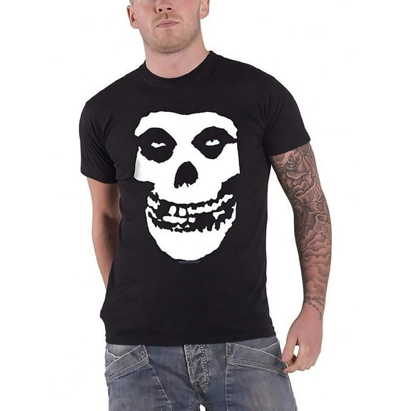 Misfits Men's Classic Fiend Skull (Back Print) Slim Fit T-Shirt Black