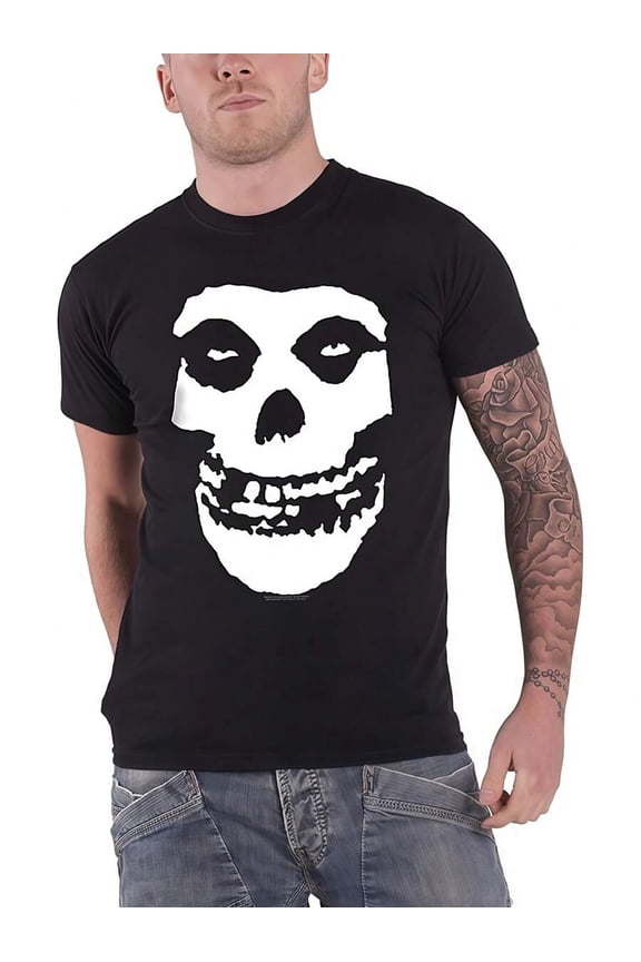 Misfits Men's Classic Fiend Skull (Back Print) Slim Fit T-Shirt Black