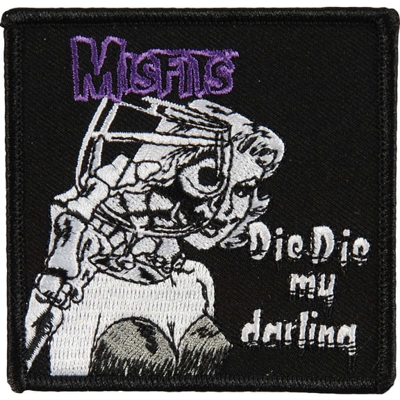 Misfits Men's Die Die Embroidered Patch Black