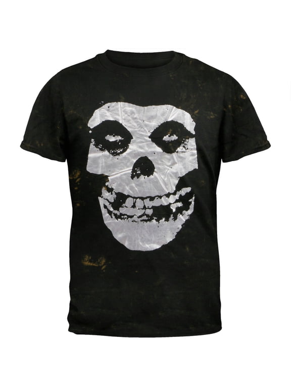 Men's Foil Skull Acid Wash Short Sleeve T Shirt