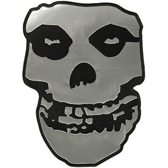 Misfits Men's Skull Back Patch Silver