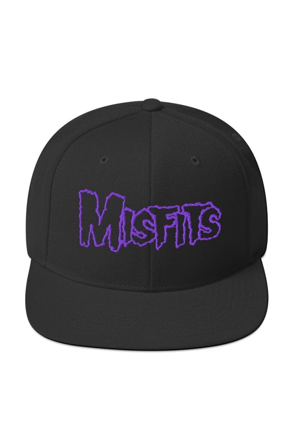 Misfits - Purple Drip Logo Snapback HD Embroidered Hat