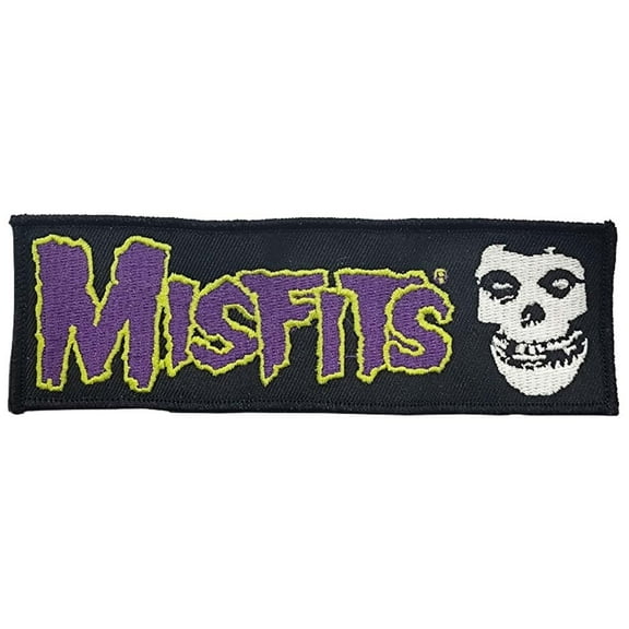 Misfits Purple & Green Logo - Embroidered Patch - Super Strip - 6" x 2"