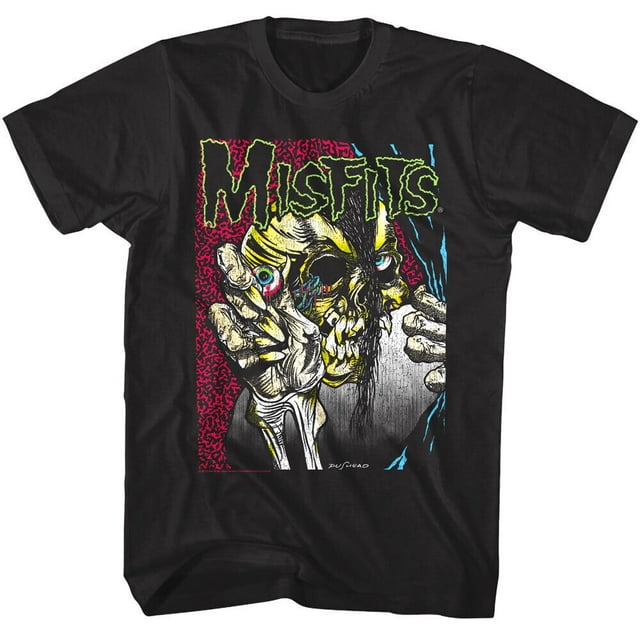 Misfits Pushead Eyeball Men's T Shirt Album Punk Rock Band Concert Tour ...