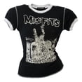 thumbnail image 1 of Misfits - Pushead Graveyard Juniors Ringer T-Shirt, 1 of 1