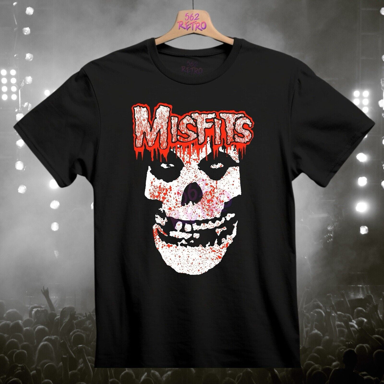 Misfits Skull & Blood Rock, Band T-Shirt Black S-3XL - Walmart.com