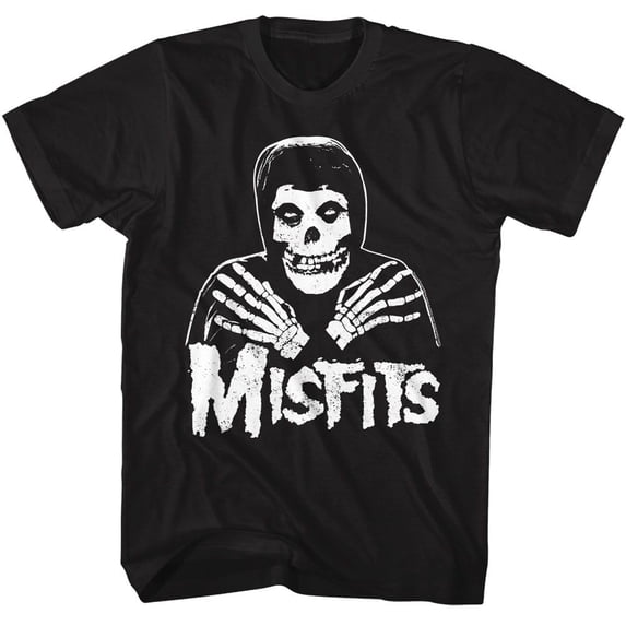 Misfits Skull Crossed Arms Black Adult T-Shirt 2Xlt