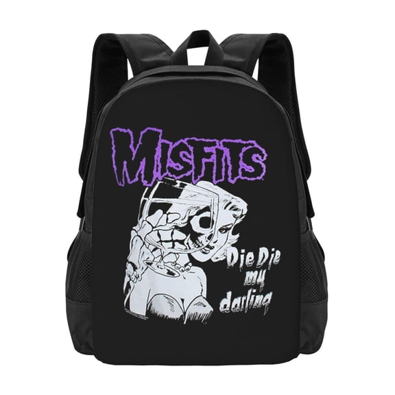 Misfits The Die Die My Darling Backpack Fashion Travel Backpack Laptop Backpack 16ch Simple And Large Capacity