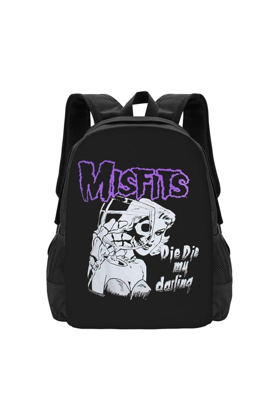 Misfits The Die Die My Darling Backpack Fashion Travel Backpack Laptop Backpack 16ch Simple And Large Capacity
