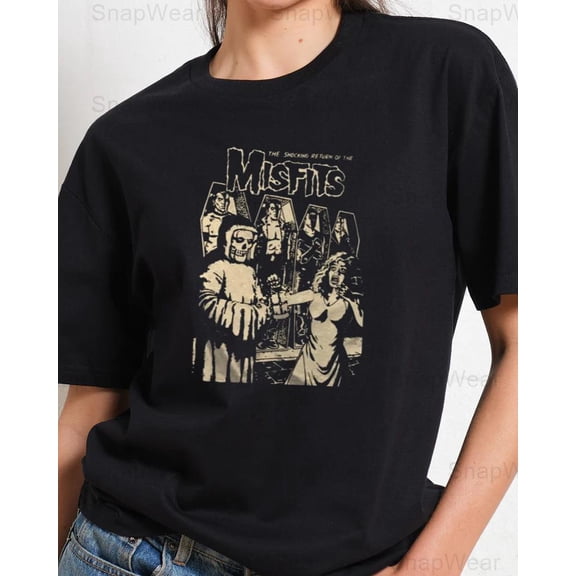Misfits The Shocking Return Rock Tour Merch Vintage Horror Punk T-Shirt Unisex, up to 5XL