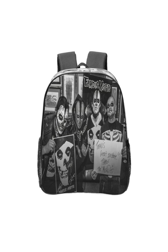 Misfits Transparent Backpack Fashion Travel Backpack Laptop Backpack 16 Inch