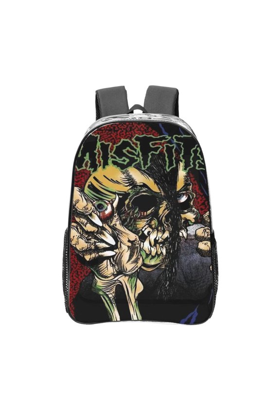 Misfits Transparent Backpack Fashion Travel Backpack Laptop Backpack 16 Inch