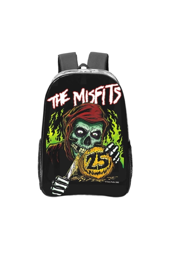 Misfits Transparent Backpack Fashion Travel Backpack Laptop Backpack 16 Inch