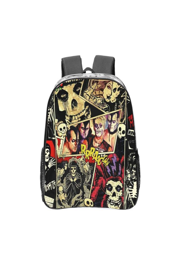 Misfits Transparent Backpack Fashion Travel Backpack Laptop Backpack 16 Inch