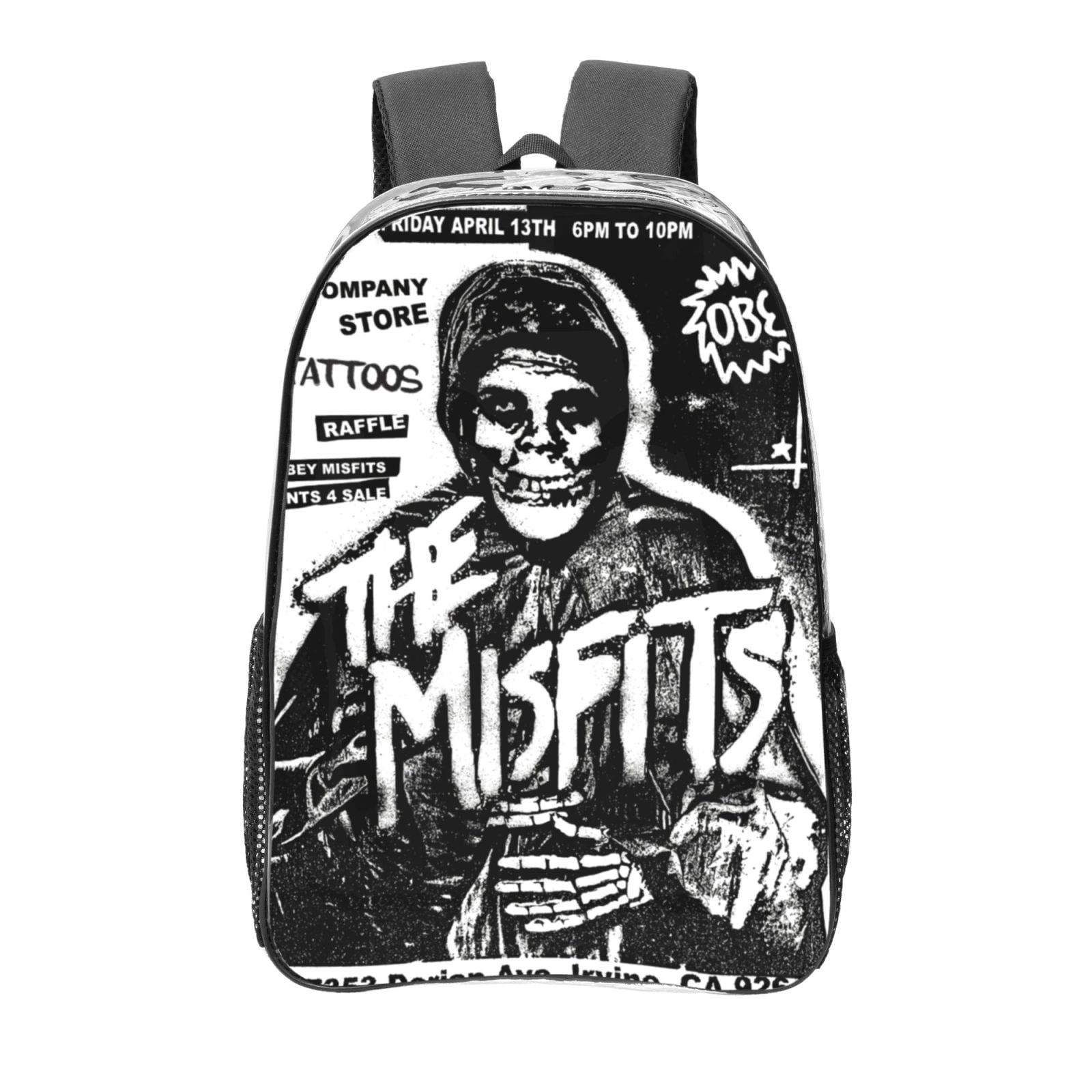Misfits Transparent Backpack Fashion Travel Backpack Laptop Backpack 16  Inch - Walmart.com