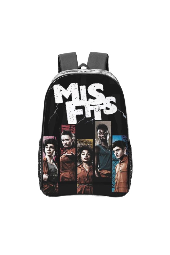 Misfits Transparent Backpack Fashion Travel Backpack Laptop Backpack 16 Inch