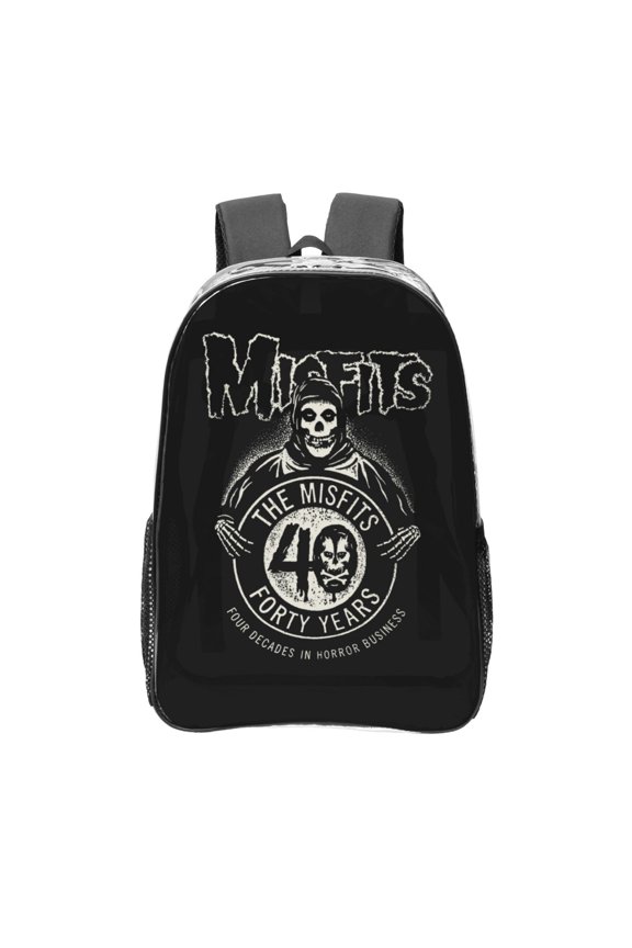 Misfits Transparent Backpack Fashion Travel Backpack Laptop Backpack 16 Inch
