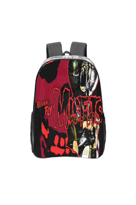 Misfits Transparent Backpack Fashion Travel Backpack Laptop Backpack 16 Inch