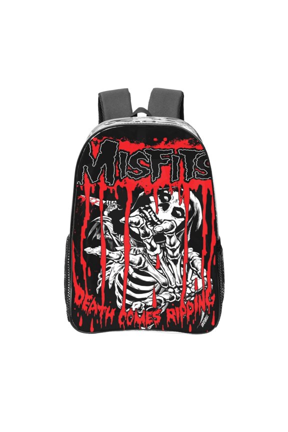 Misfits Transparent Backpack Fashion Travel Backpack Laptop Backpack 16 Inch