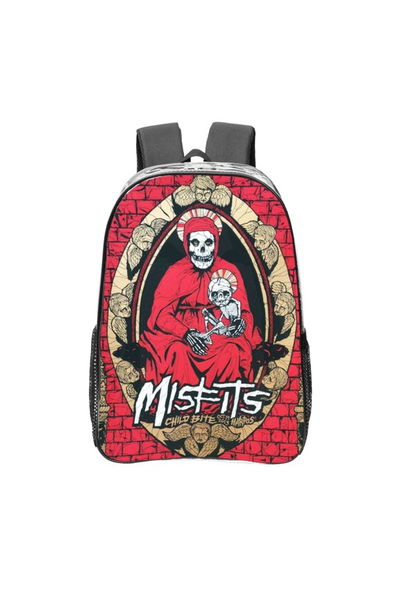 Misfits Transparent Backpack Fashion Travel Backpack Laptop Backpack 16 Inch