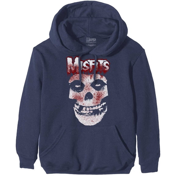 Misfits Unisex Pullover Hoodie Sweatshirt Blood Drip Skull (X-Large)