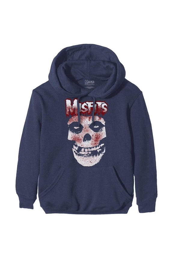 Misfits Unisex Pullover Hoodie Sweatshirt Blood Drip Skull (X-Large)