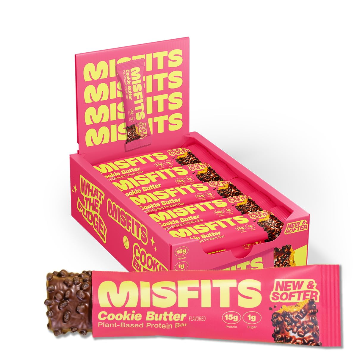 Misfits Vegan Protein Bars, MMF7 Cookie Butter Updated Recipe Plant