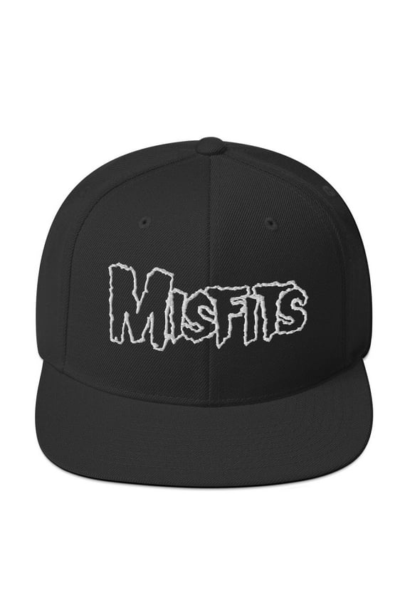 Misfits - White Drip Logo Snapback HD Embroidered Hat
