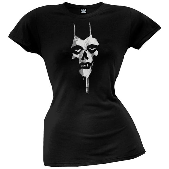 Misfits Women's Juniors Lukic Fiend Skull Short Sleeve T Shirt