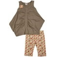 thumbnail image 1 of Mish - Little Girls 2-Piece Capri Set 33534-2 (Olive/Multi Floral), 1 of 12