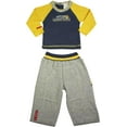 thumbnail image 1 of Mish Mish Baby Boys Infant Toddler Long Sleeve Cotton 2 Piece Pant Sets 9776-6Months (BLUE-GREY), 1 of 3