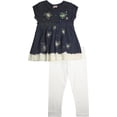 thumbnail image 1 of Mish Mish Little Girls 2 Piece Short Sleeve and Sleeveless Pant Sets 26690-2 (blue white), 1 of 5