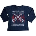 thumbnail image 1 of Mish Toddler & Little Boys Long Sleeve Graphic Tee Shirt Top 34506-2 (HEATHER NAVY FESTIVAL), 1 of 10