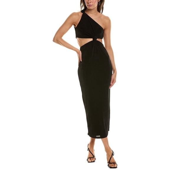 Misha womens Arden Midi Dress, 4-0, Black